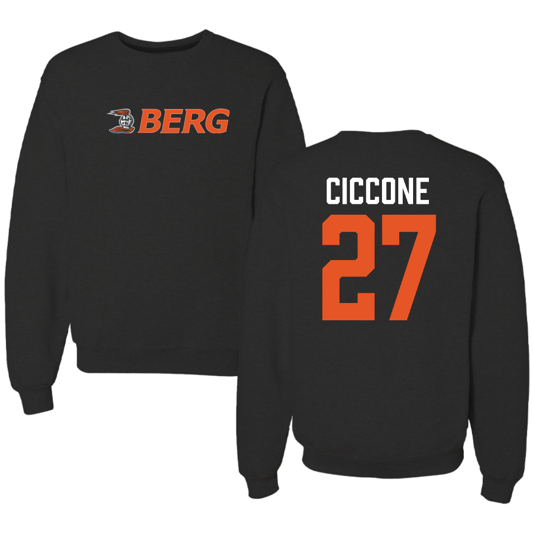 Heidelberg University Lacrosse Black Crewneck - #27 Nick Ciccone
