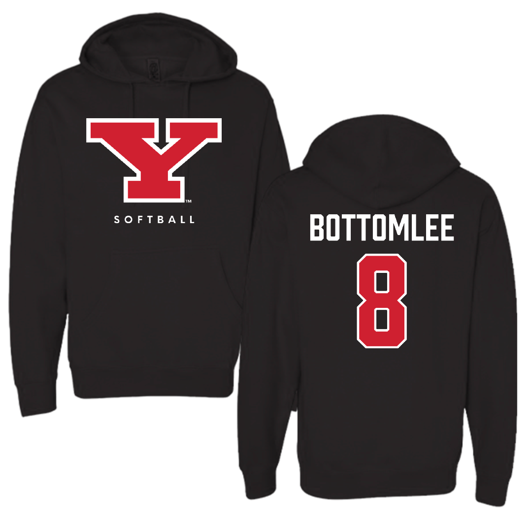 Youngstown State University Softball Black Hoodie - #8 Naomi Bottomlee