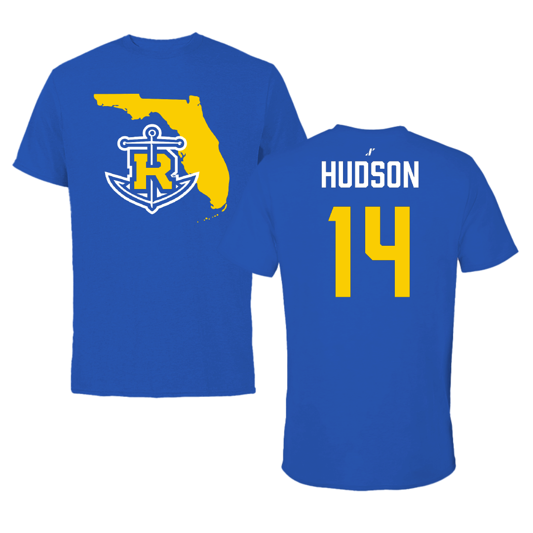 Rollins College Lacrosse (W) Blue State Performance Tee - #14 Delaney Hudson