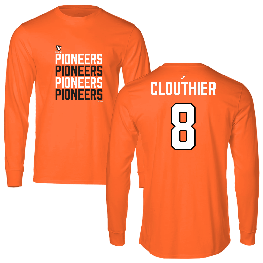Tusculum University Soccer (W) Orange General Performance Long Sleeve - #8 Addison Clouthier