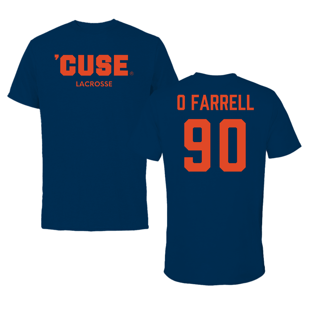 Syracuse University Lacrosse (M) Navy Tee - #90 Owen O Farrell