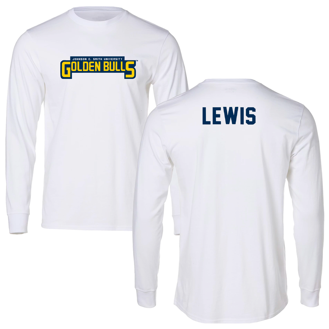 Johnson C. Smith University TF and XC White Performance Long Sleeve - Nijah Lewis