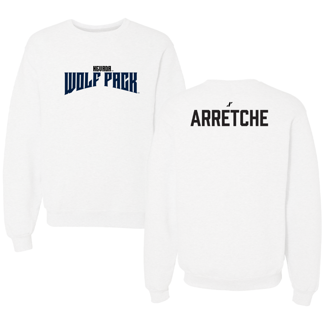 University of Nevada Cheer White Classic Crewneck - Janessa Arretche