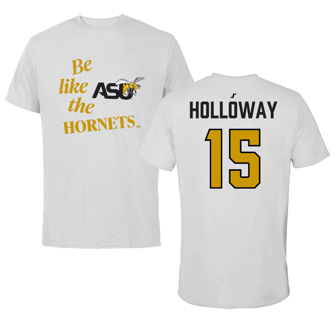 Alabama State University Volleyball (W) Light Gray Be Like Us Tee - #15 Camille Holloway