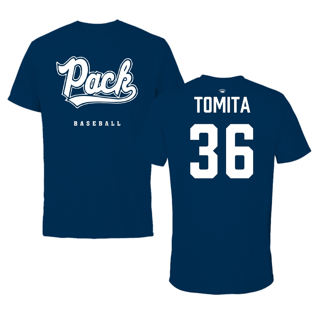 University of Nevada Baseball Navy Tee - #36 Mahiro Tomita
