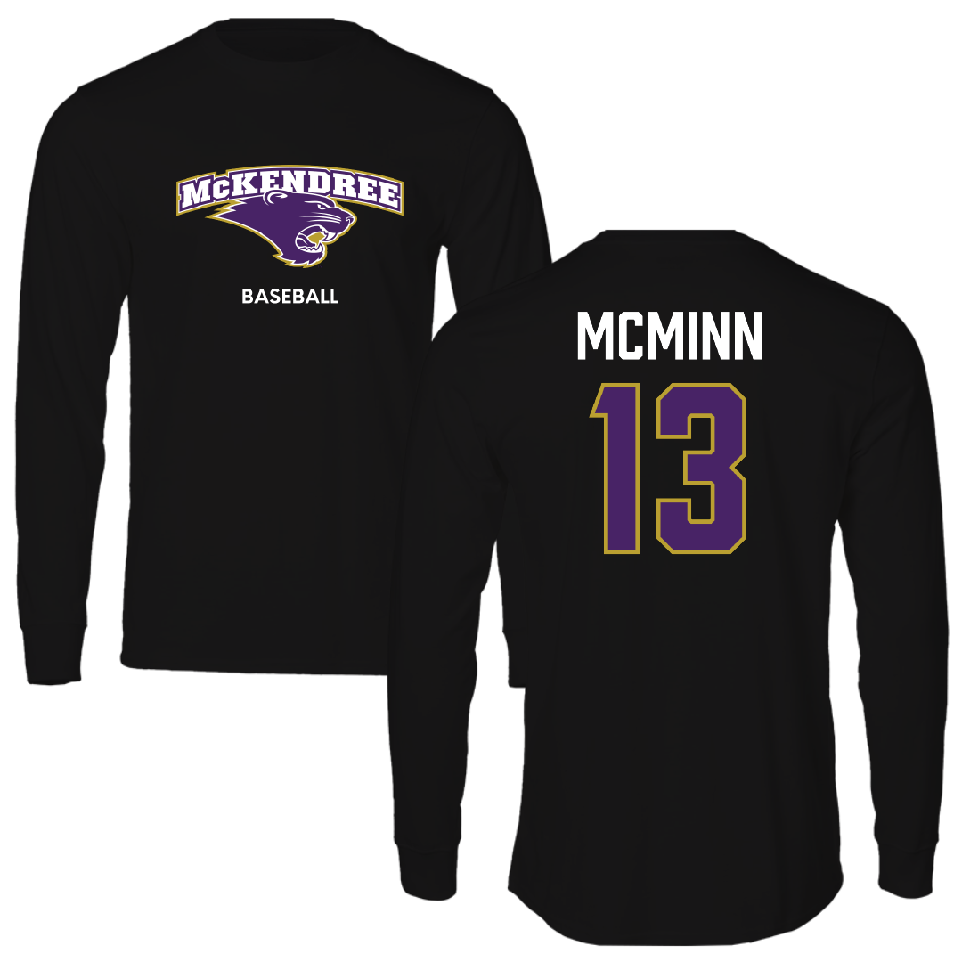 McKendree University Baseball Black Performance Long Sleeve - #13 Sage McMinn