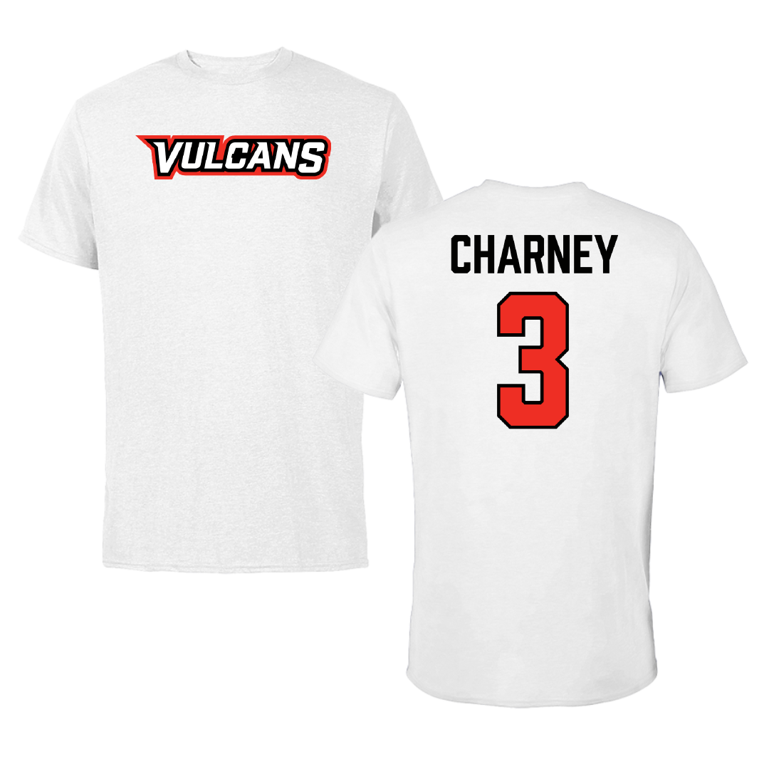 PennWest California Football White Performance Tee - #3 Keith Charney