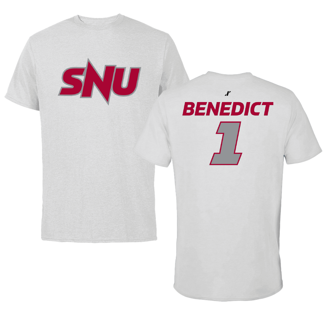 Southern Nazarene University Baseball Light Gray Performance Tee - #1 Brady Benedict