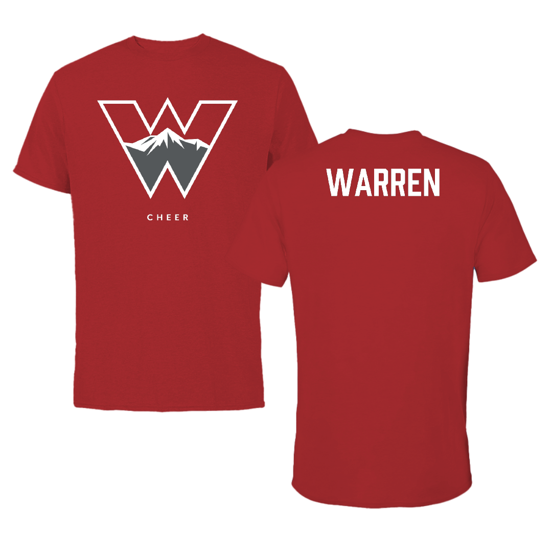 Western Colorado University Cheer Canvas Red Tee - Coco Warren