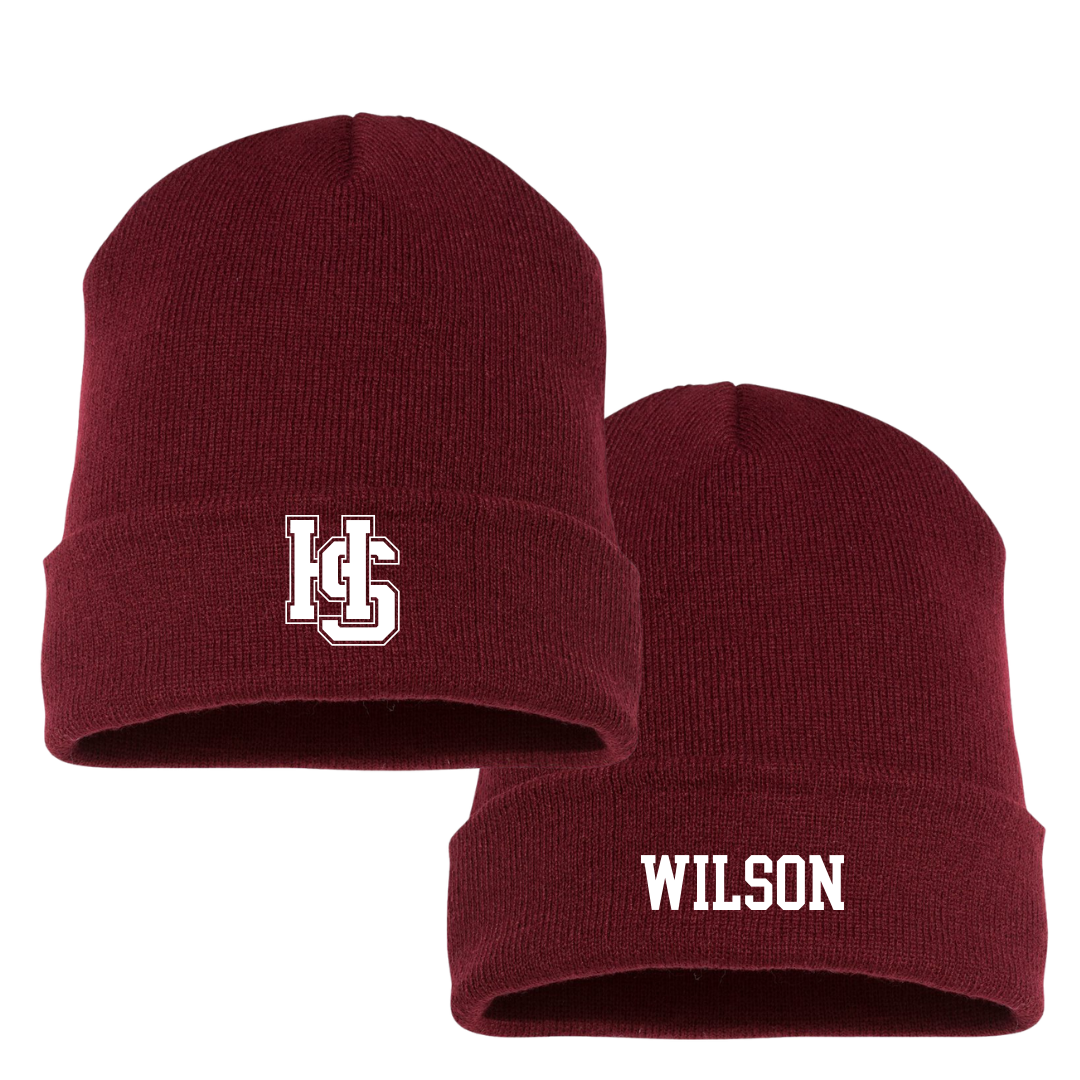 Hampden-Sydney College Baseball Maroon Beanie - #44 Jack Wilson