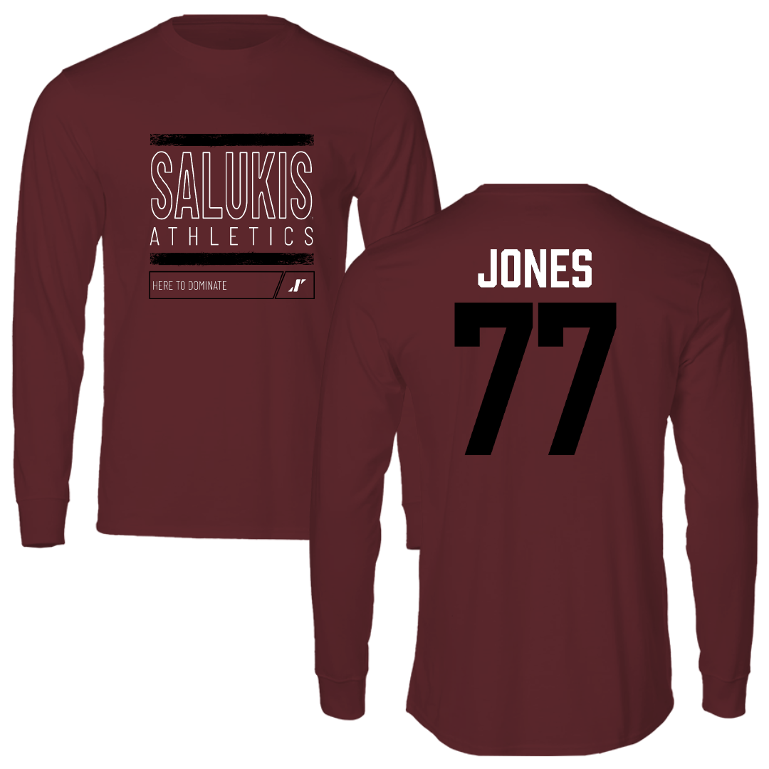 Southern Illinois University at Carbondale Softball Maroon Dominate Performance Long Sleeve - #77 Sidney Jones