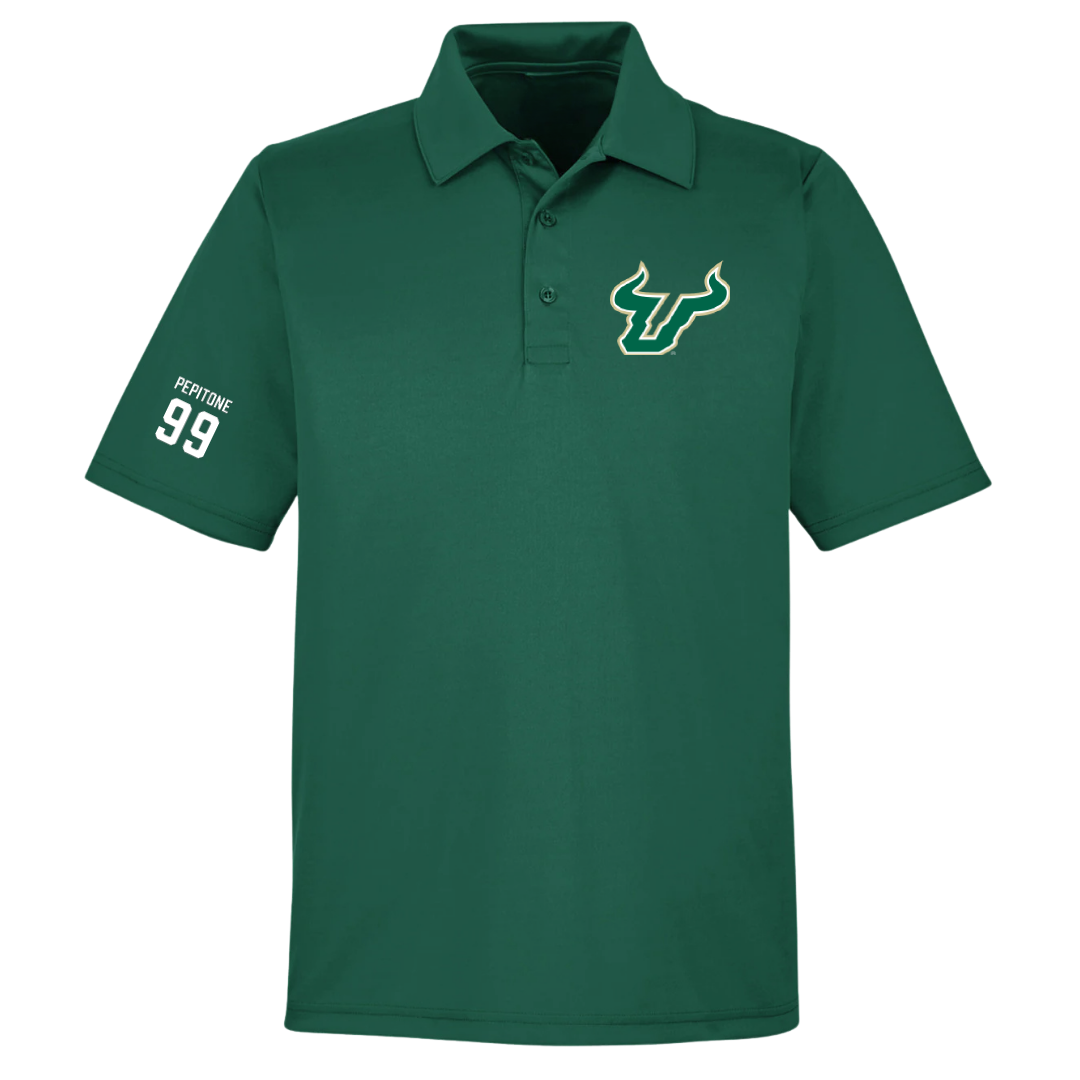 University of South Florida Softball Forest Green Polo - #99 Alicea Pepitone