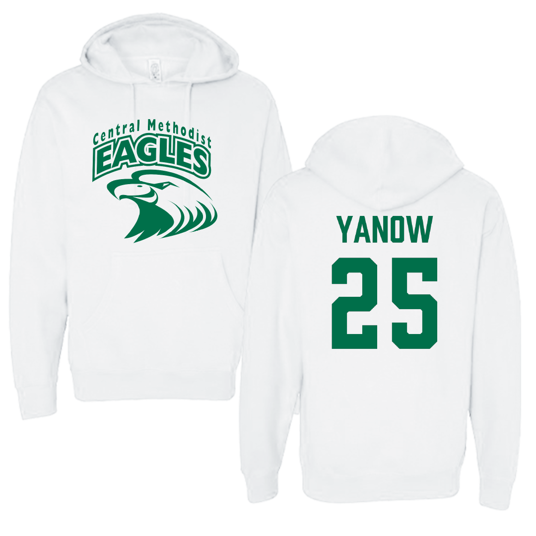 Central Methodist University Baseball White Hoodie - #25 Jeremy Yanow