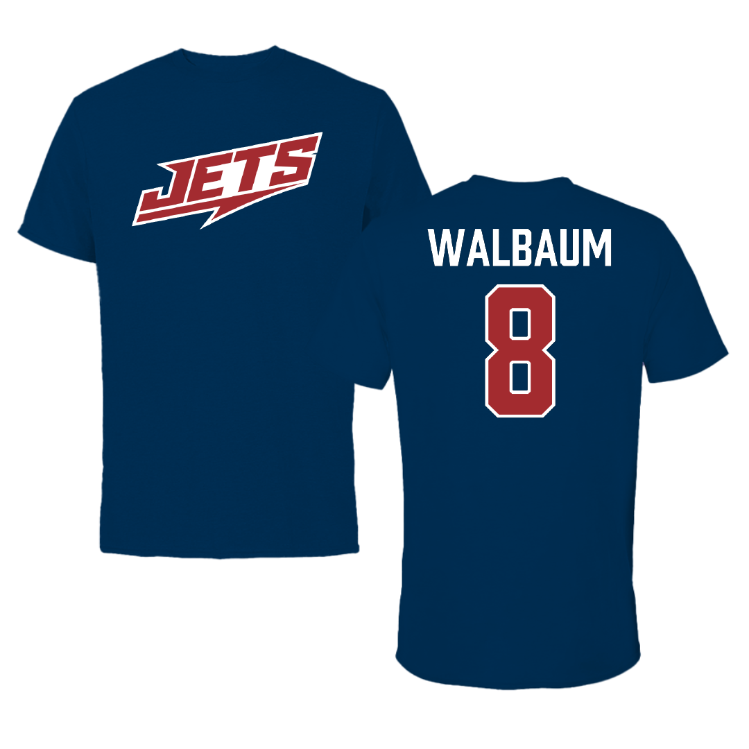 Newman University Bowling (W) Navy Tee - #8 Danielle Walbaum