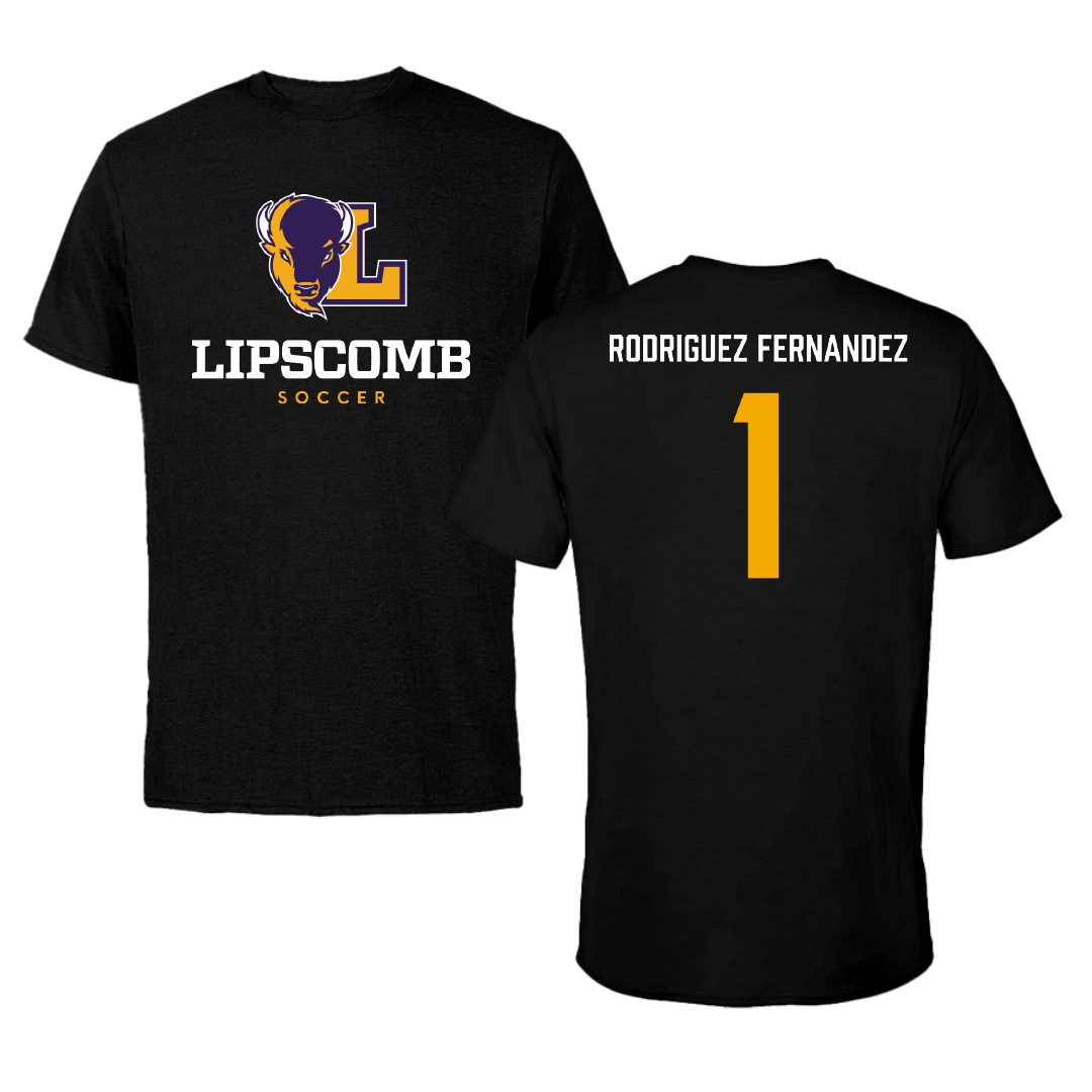 Lipscomb University Soccer Black Performance Tee - #1 Juan Carlos Rodriguez Fernandez