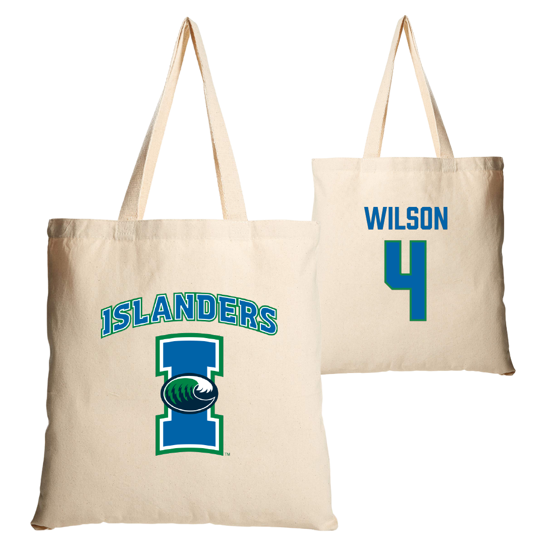 Texas A&M University-Corpus Christi Soccer Tan Canvas Tote Bag - #4 Ashley Wilson