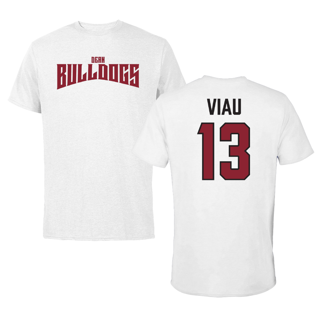 Dean College Basketball White Classic Performance Tee - #13 Tori Viau