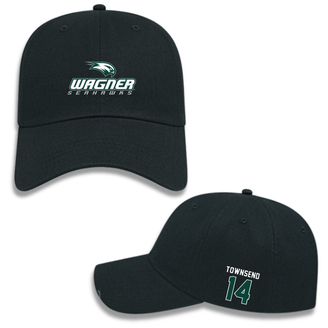 Wagner College Baseball Black Hat - #14 Gavin Townsend