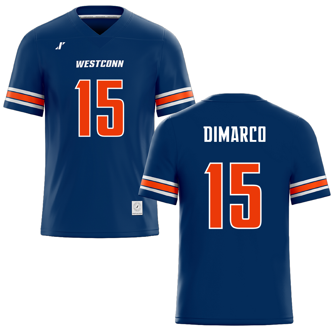 Western Connecticut State University Blue Football Jersey - #15 Nick DiMarco