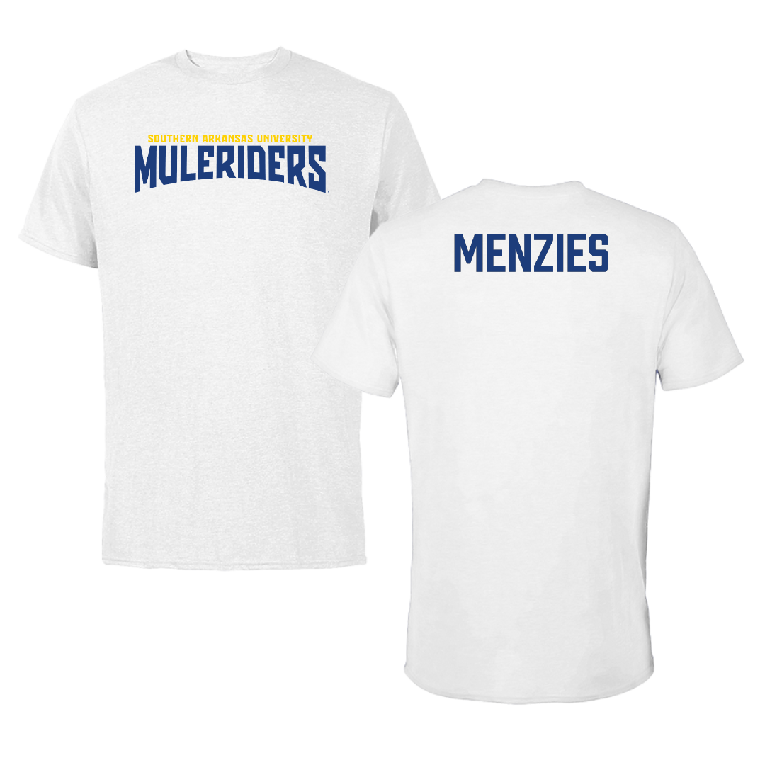 Southern Arkansas University TF and XC White Classic Performance Tee - Chay Menzies