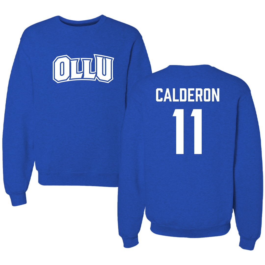 Our Lady of the Lake University Basketball (M) Blue OLLU Crewneck - #11 Ryan Calderon