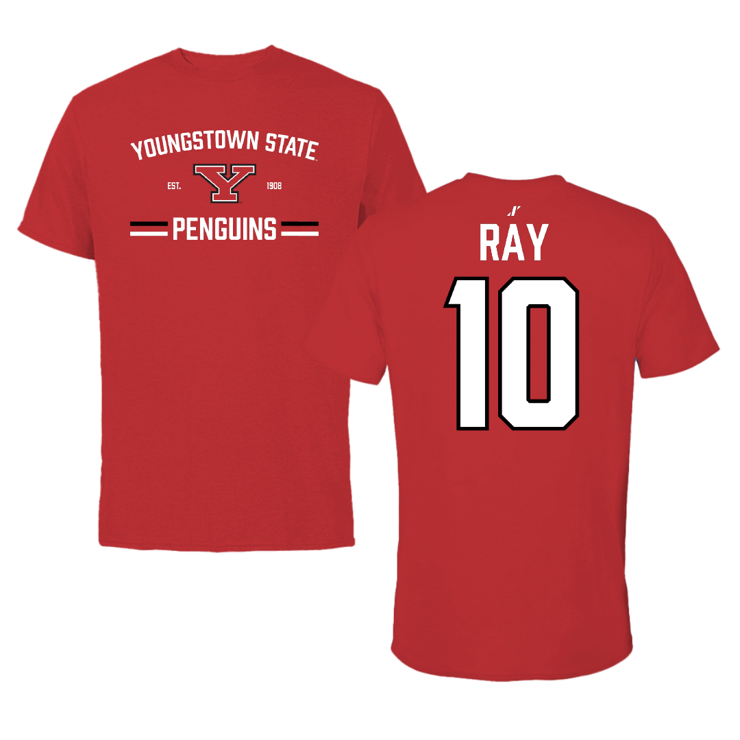 Youngstown State University Softball Red General Performance Tee - #10 Ayla Ray