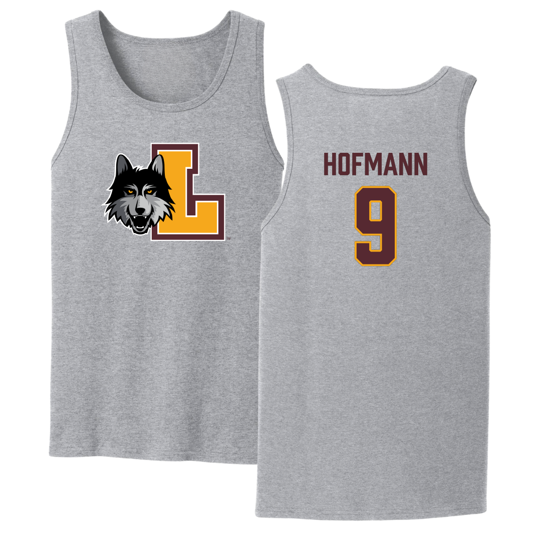Loyola University-Chicago Soccer Sport Gray Tank Top - #9 Benni Hofmann