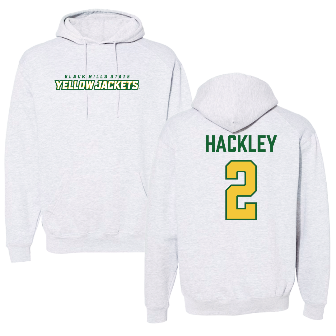 Black Hills State University Basketball (M) Light Gray Hoodie - #2 Jaeton Hackley