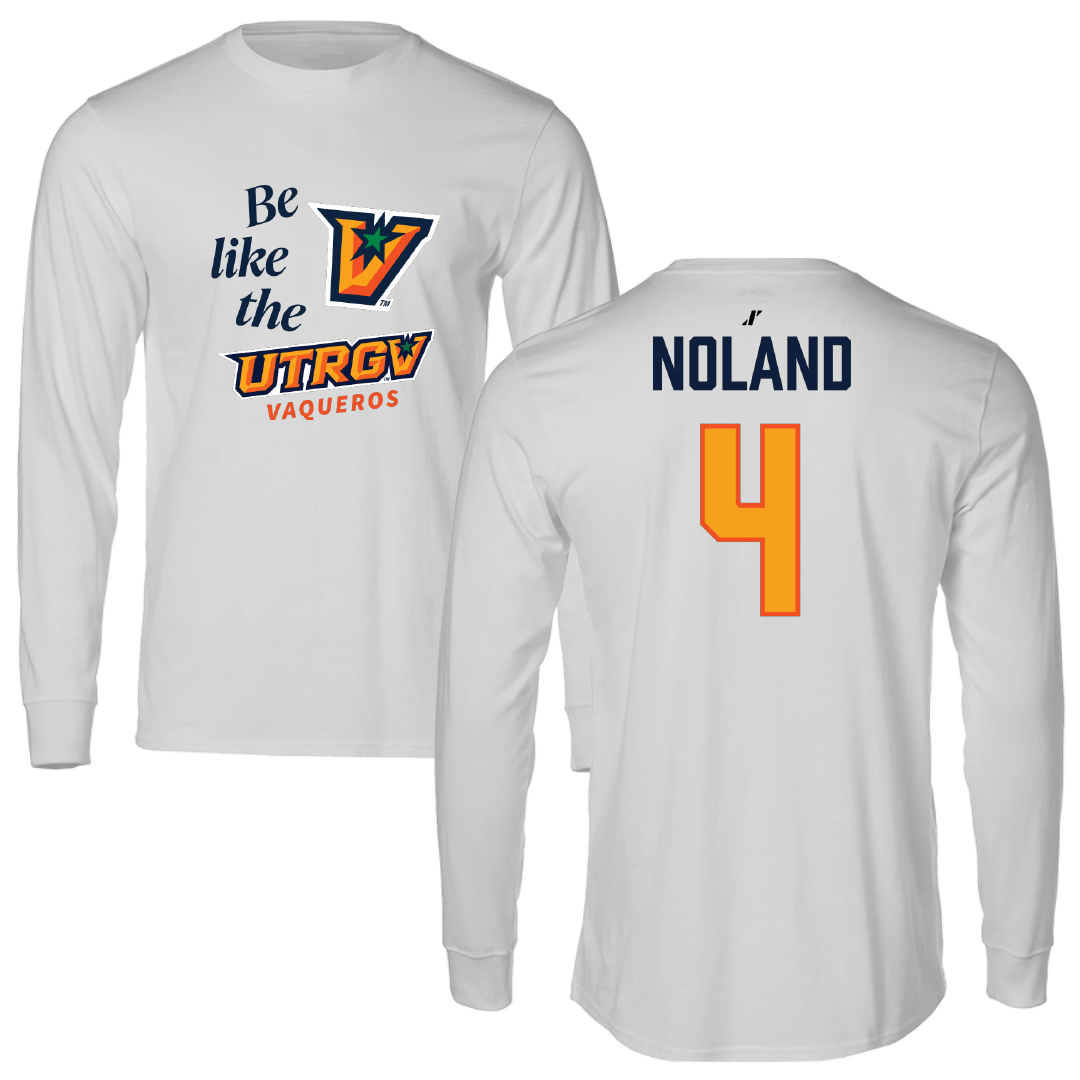The University of Texas Rio Grande Valley Football Light Gray Be Like Us Long Sleeve - #4 Xayvion Noland