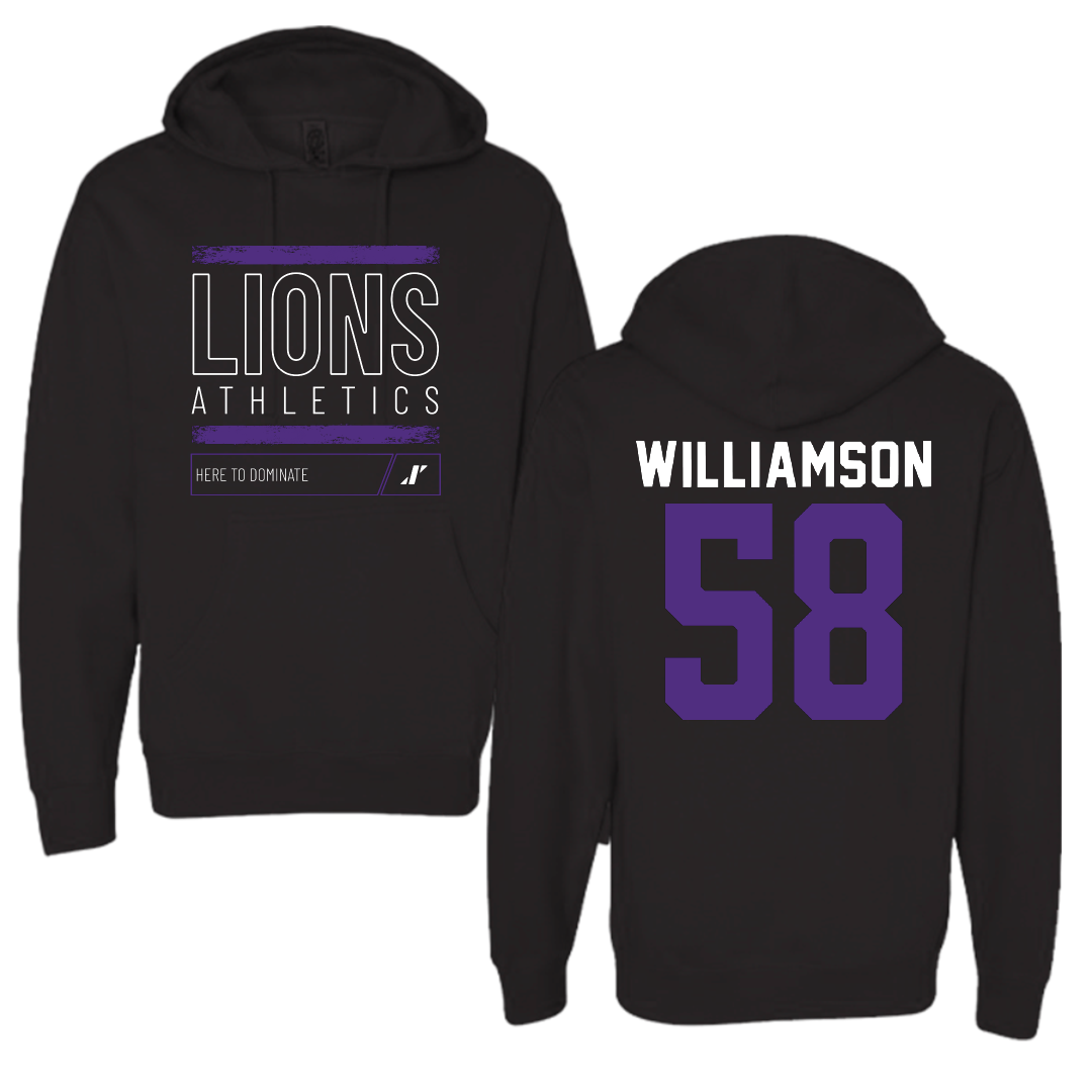 Nelson University Baseball Black Dominate Hoodie - #58 Josh Williamson