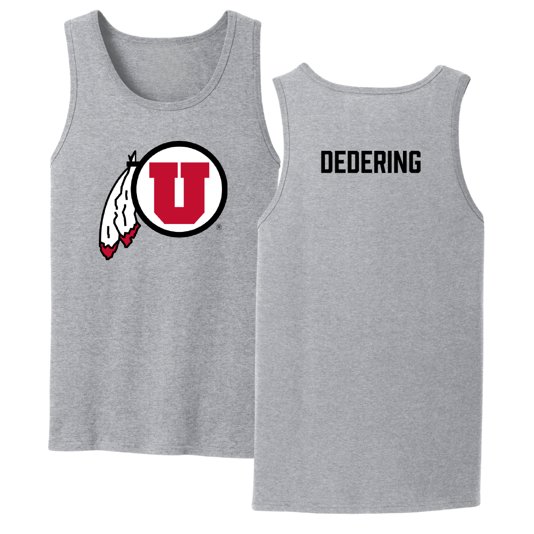 University of Utah Swimming & Diving Sport Gray Tank Top - Matthew Dedering
