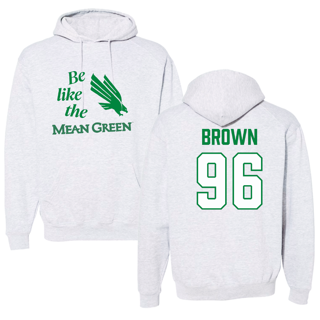 University of North Texas Football Light Gray Be Like Us Hoodie - #96 AJ Brown