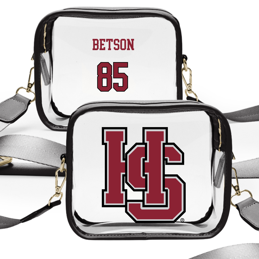 Hampden-Sydney College Football Black Clear Stadium Bag - #85 Andrew Betson