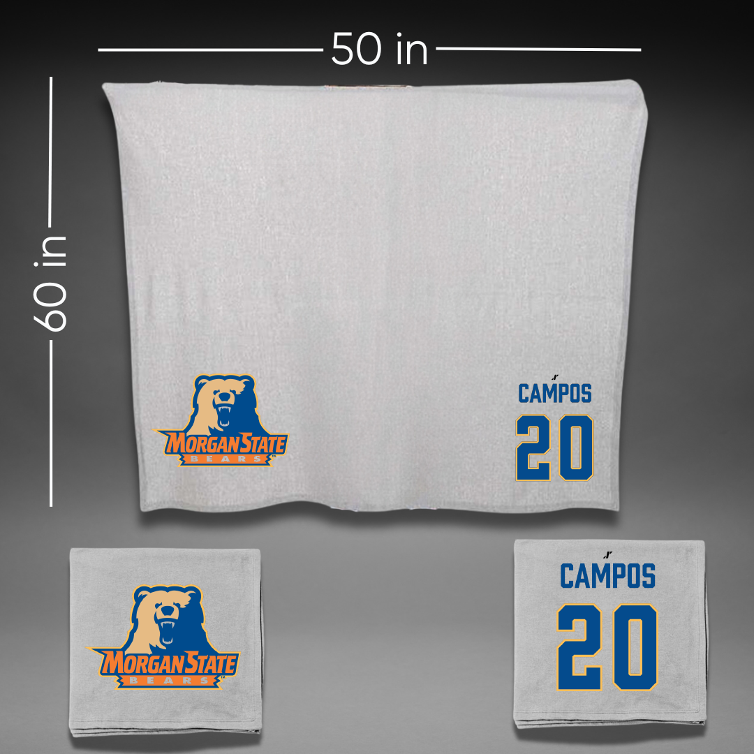 Morgan State University Softball Gray Blanket - #20 Jayla Campos