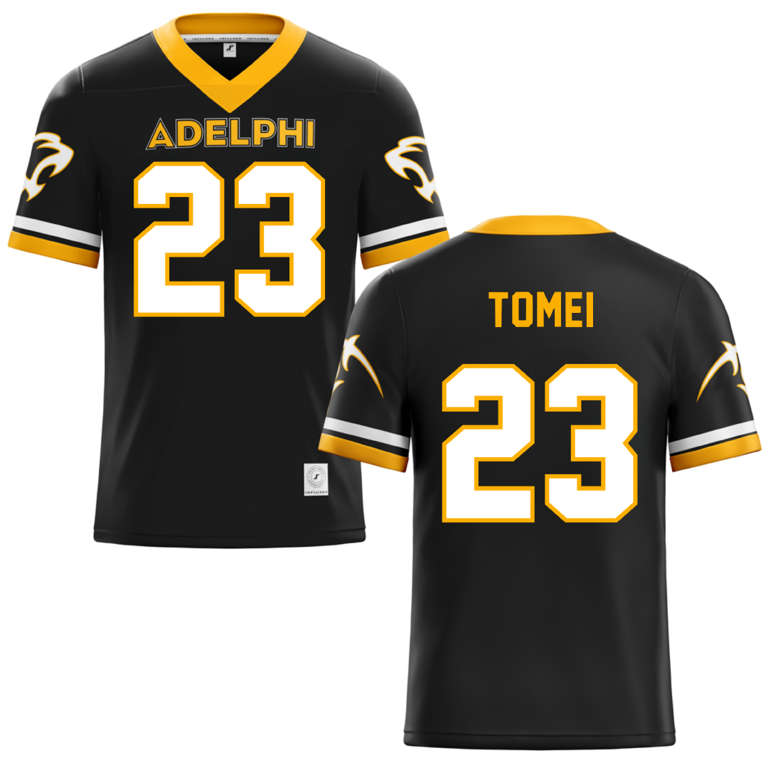 Adelphi University Black Lacrosse Jersey - #23 Christian Tomei