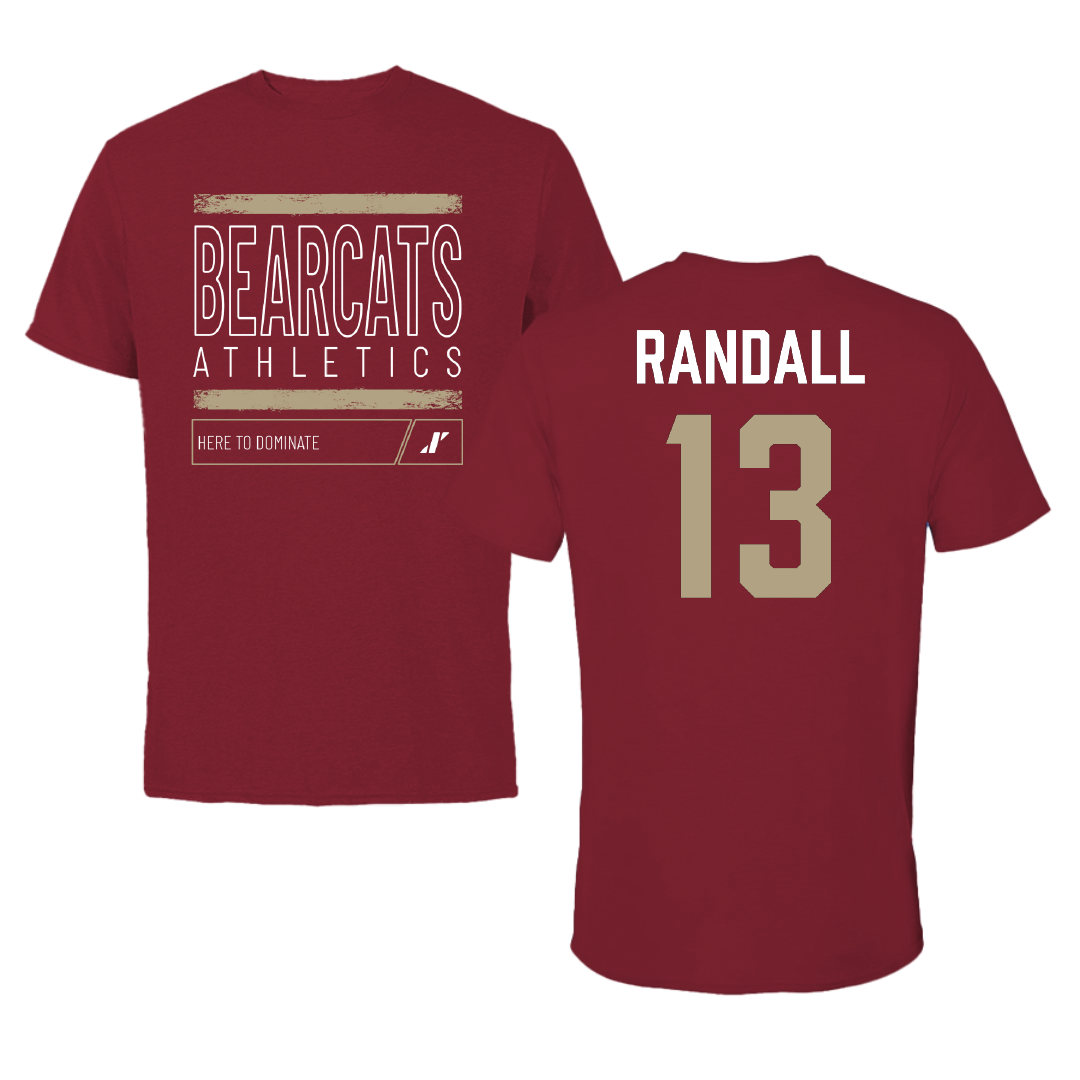 Willamette University Baseball Cardinal Dominate Tee - #13 Jase Randall
