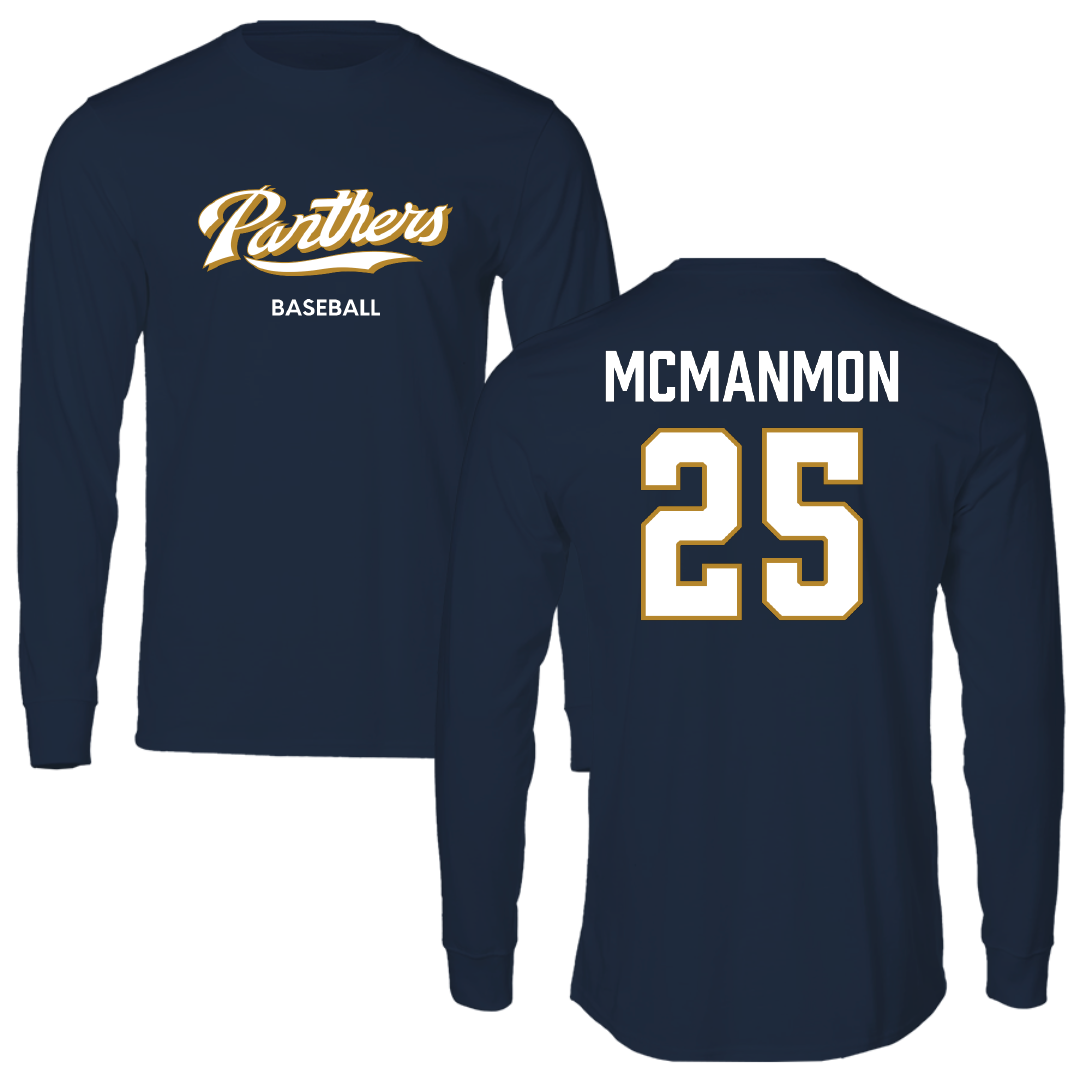 Florida International University Baseball Navy Long Sleeve - #25 Quin Mcmanmon