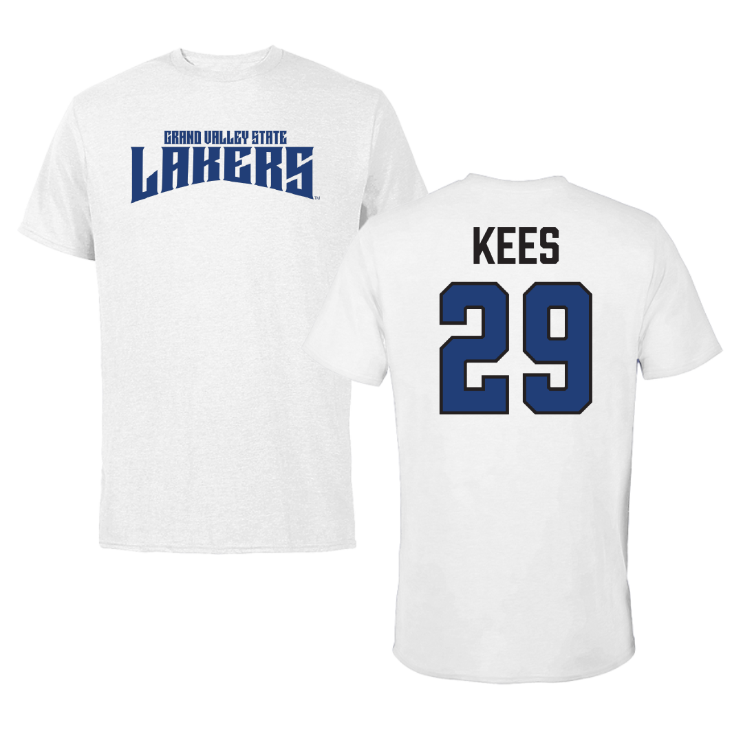 Grand Valley State University Baseball White Classic Performance Tee - #29 Jackson Kees