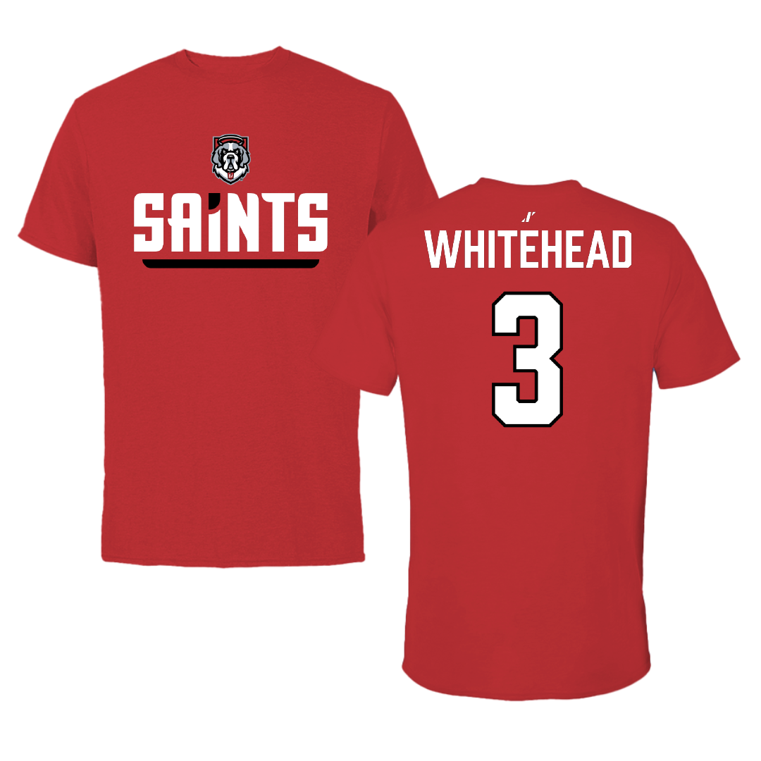 D'Youville University Baseball Red General Tee - #3 Aiden Whitehead