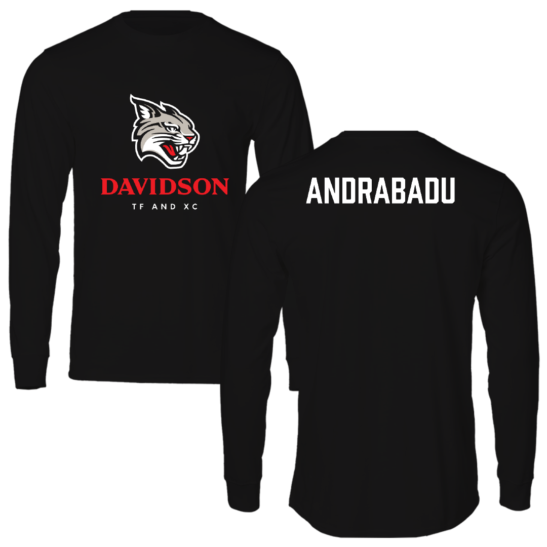 Davidson College TF and XC Black Performance Long Sleeve - Sineth Andrabadu