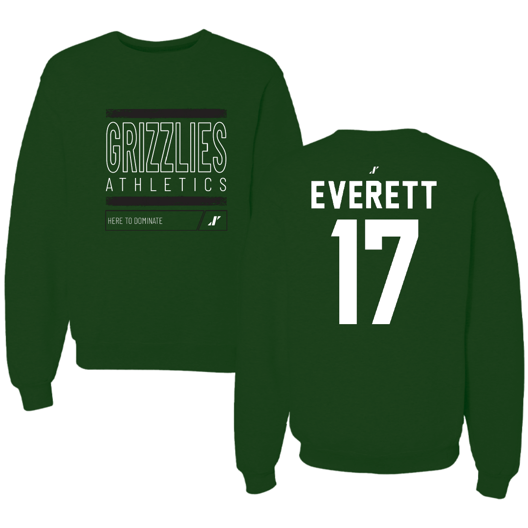 Adams State University Soccer Forest Green Dominate Crewneck - #17 Madeline Everett