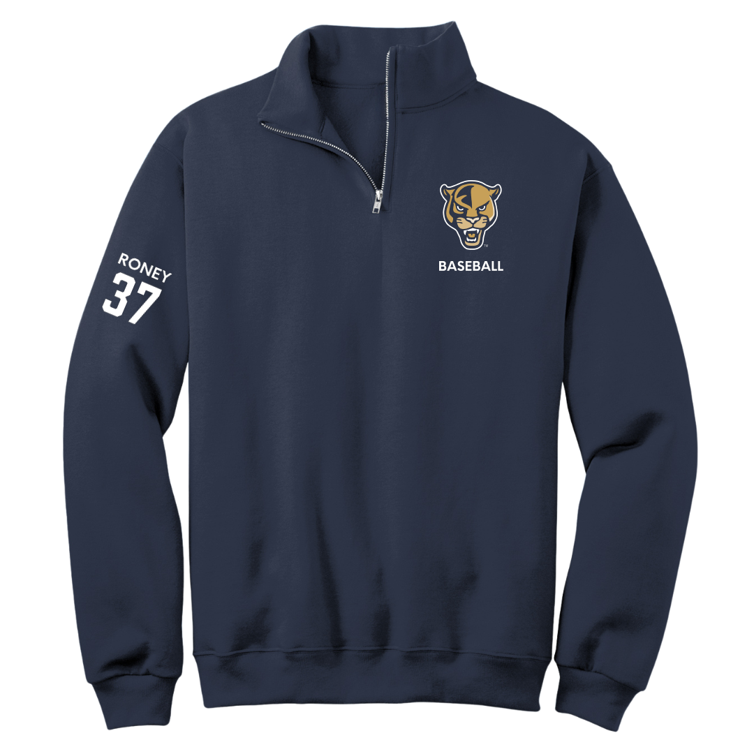 Florida International University Baseball Navy Quarter-Zip - #37 Brendan Roney