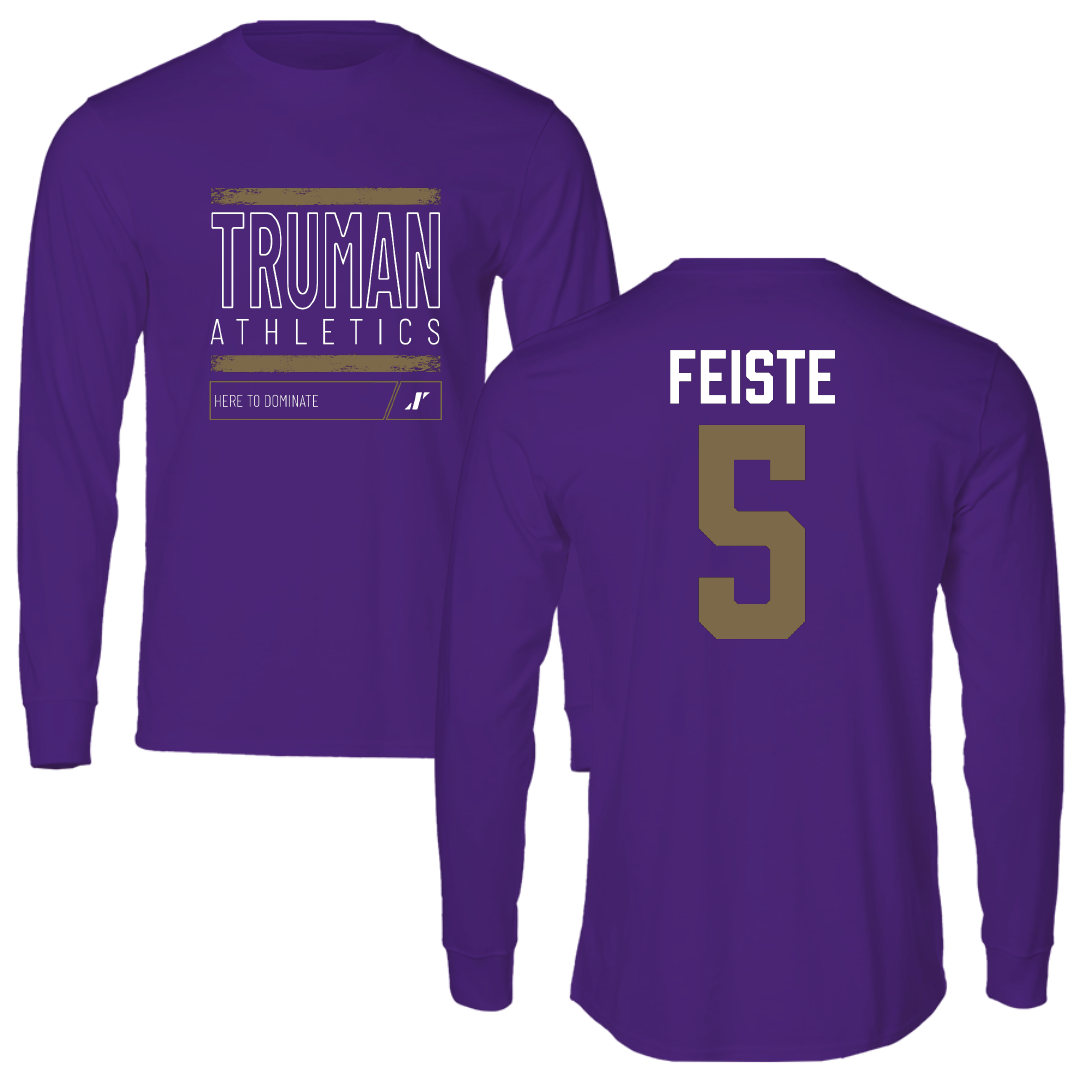 Truman State University Softball Purple Dominate Performance Long Sleeve - #5 Lydia Feiste