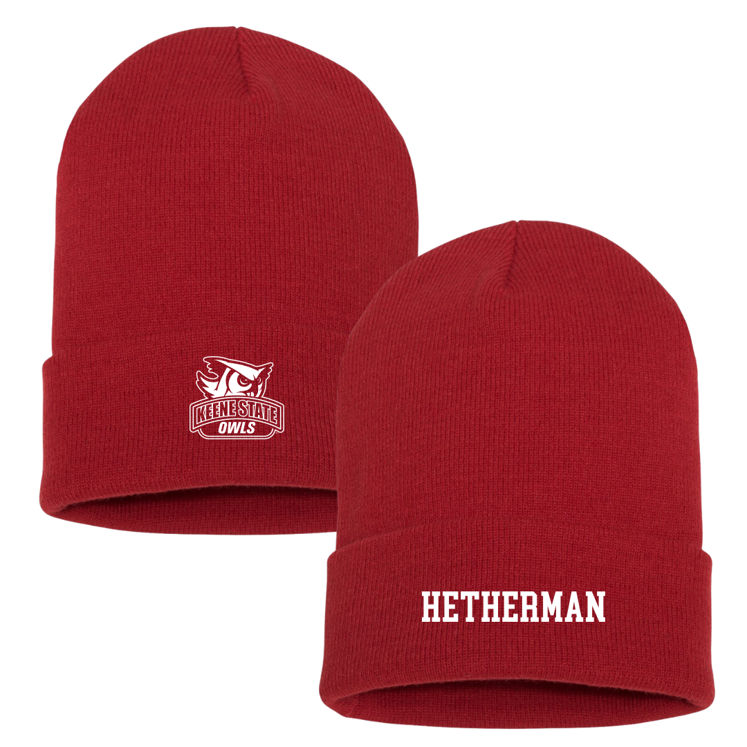 Keene State College Baseball Red Beanie - Liam Hetherman