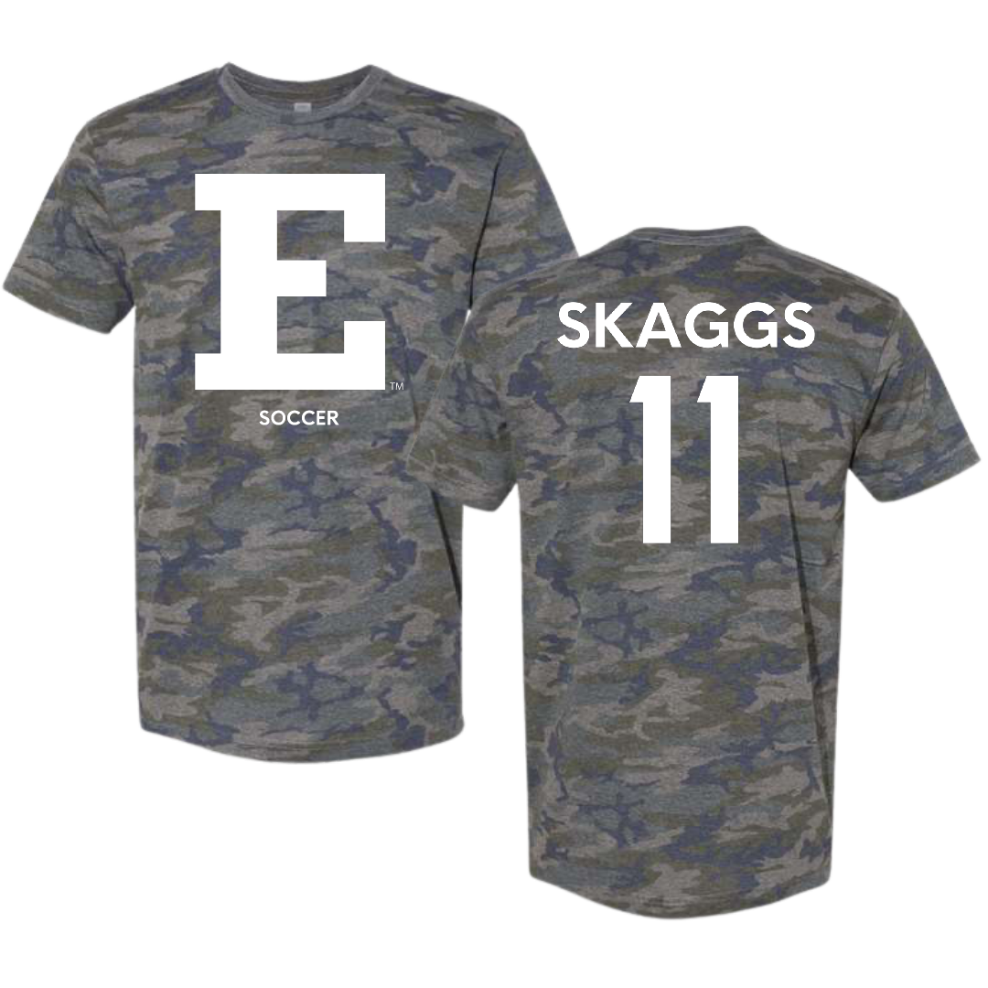 Eastern Michigan University Soccer (W) Vintage Camo Tee - #11 Ava Skaggs