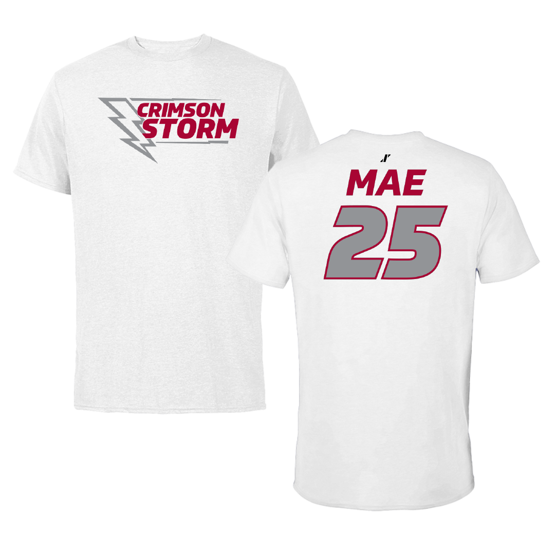 Southern Nazarene University Bowling (W) White Performance Tee - #25 Mae Mae