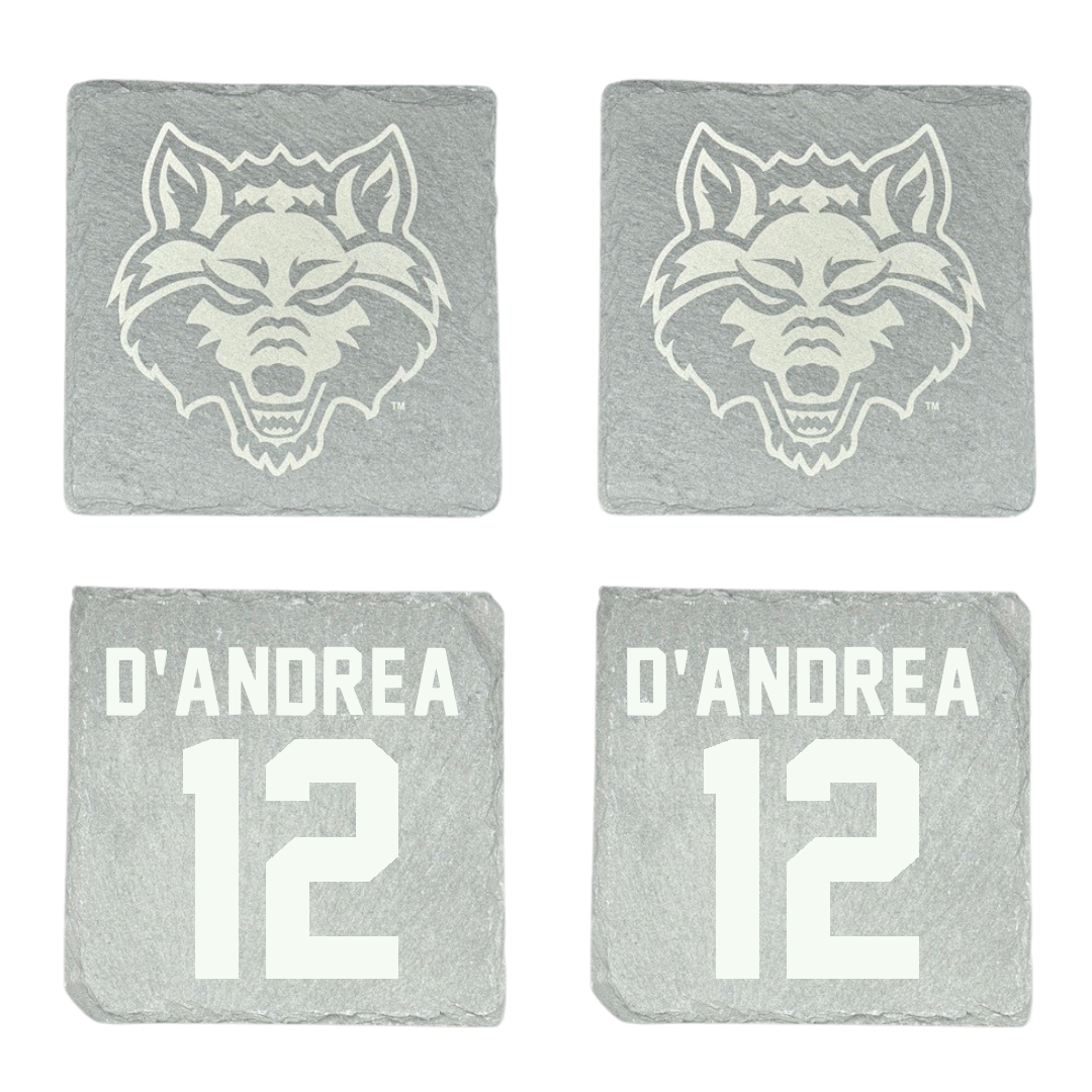 Arkansas State University Soccer (W) Stone Coaster (4 Pack)  - #12 Hailey D'Andrea