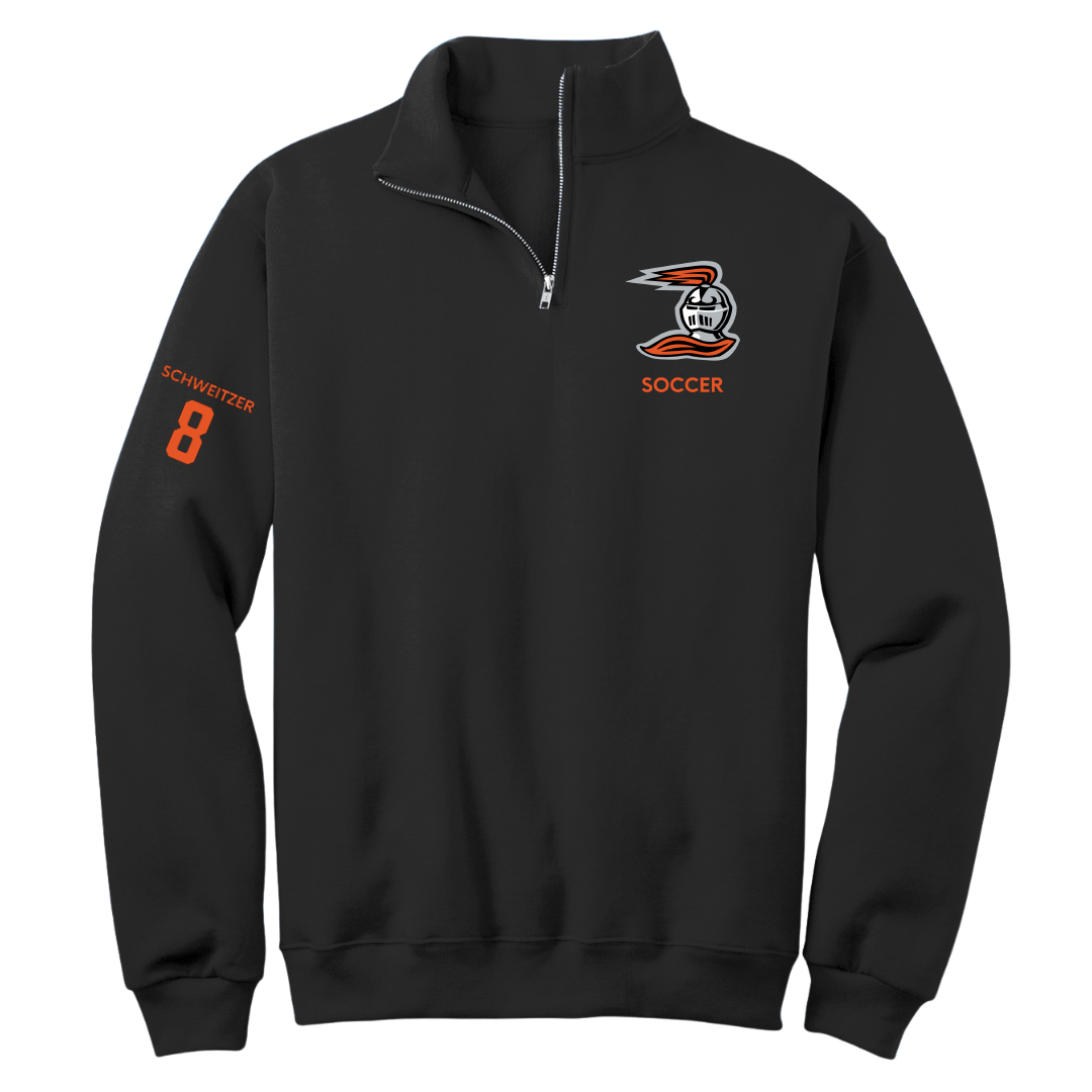 Heidelberg University Soccer (M) Black Quarter-Zip - #8 Ethan Schweitzer