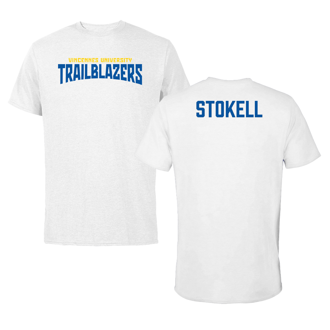 Vincennes University TF and XC White Classic Performance Tee - Preston Stokell