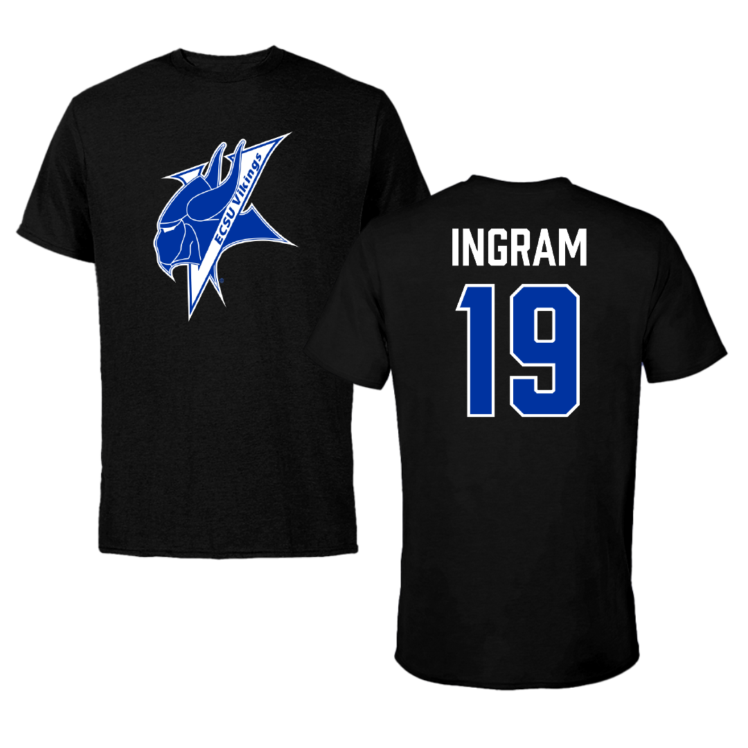 Elizabeth City State University Football Black Tee - #19 Sir'Sean Ingram